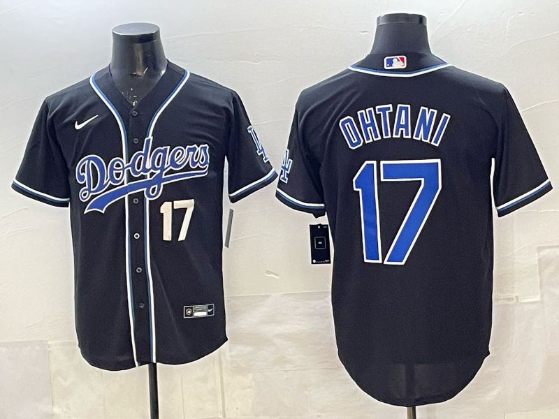 Men 2025 Los Angeles Dodgers #17 Ohtani Black Nike MLB Jersey style 087->los angeles dodgers->MLB Jersey